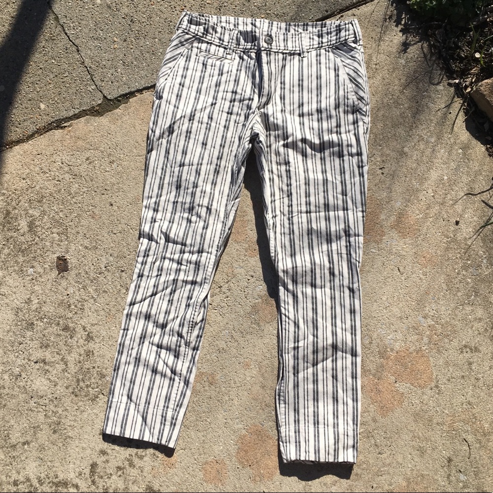 Free people high rise linen striped pant